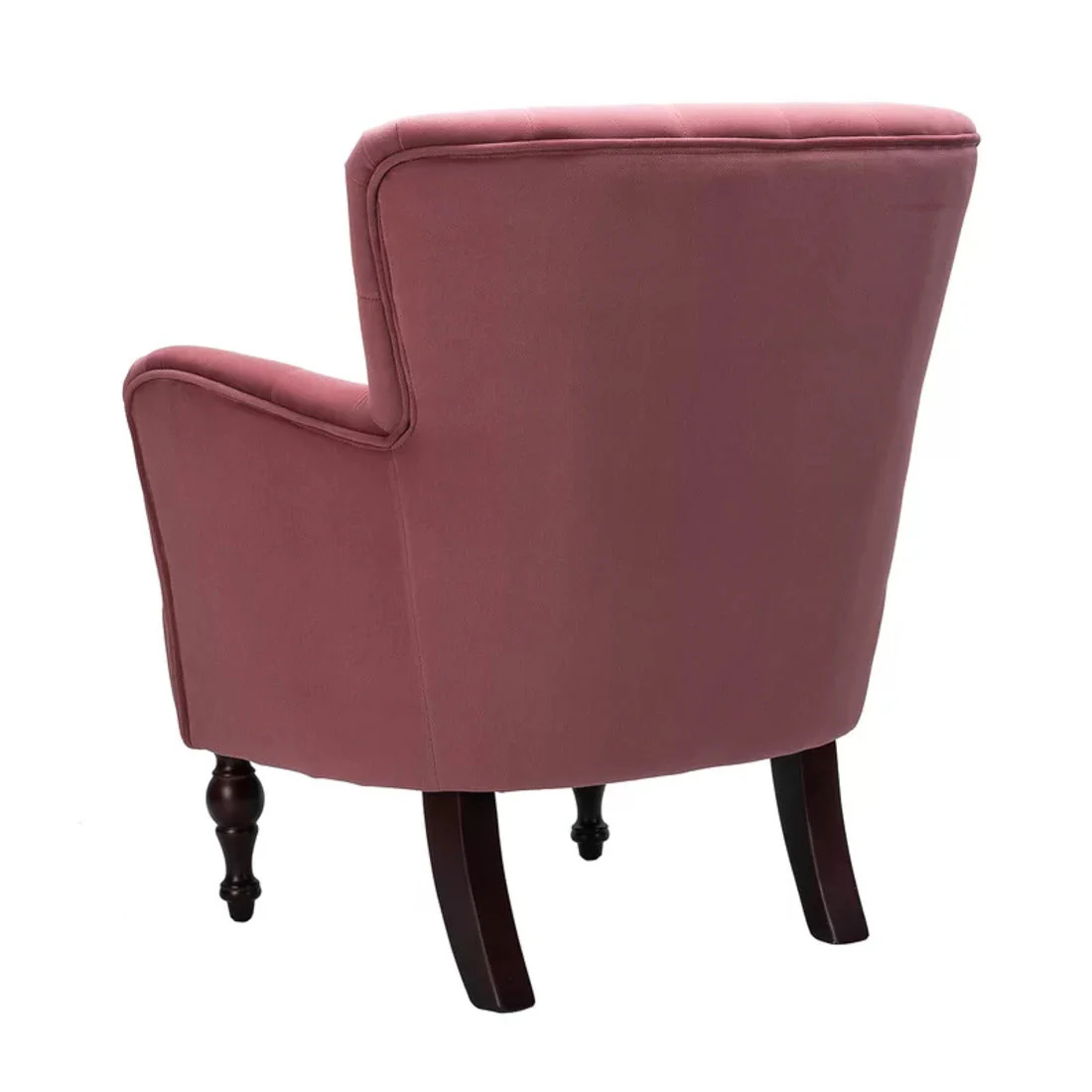 Premium Perfect Cushiony Tufted Super Comfy Blush Velvet Sofa Lounge Chair - Image 5