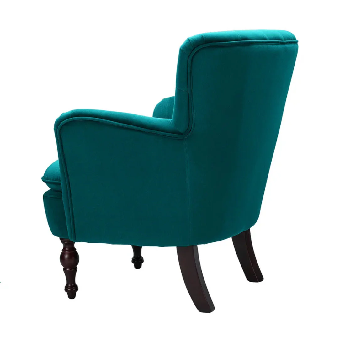 Premium Perfect Cushiony Tufted Super Comfy Emerald Velvet Sofa Lounge Chair - Image 6