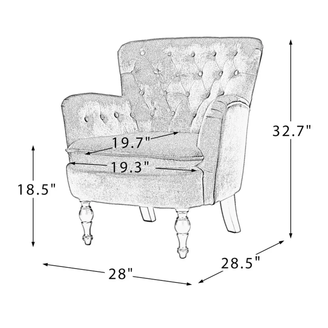 Premium Perfect Cushiony Tufted Super Comfy Yellow Velvet Sofa Lounge Chair - Image 10