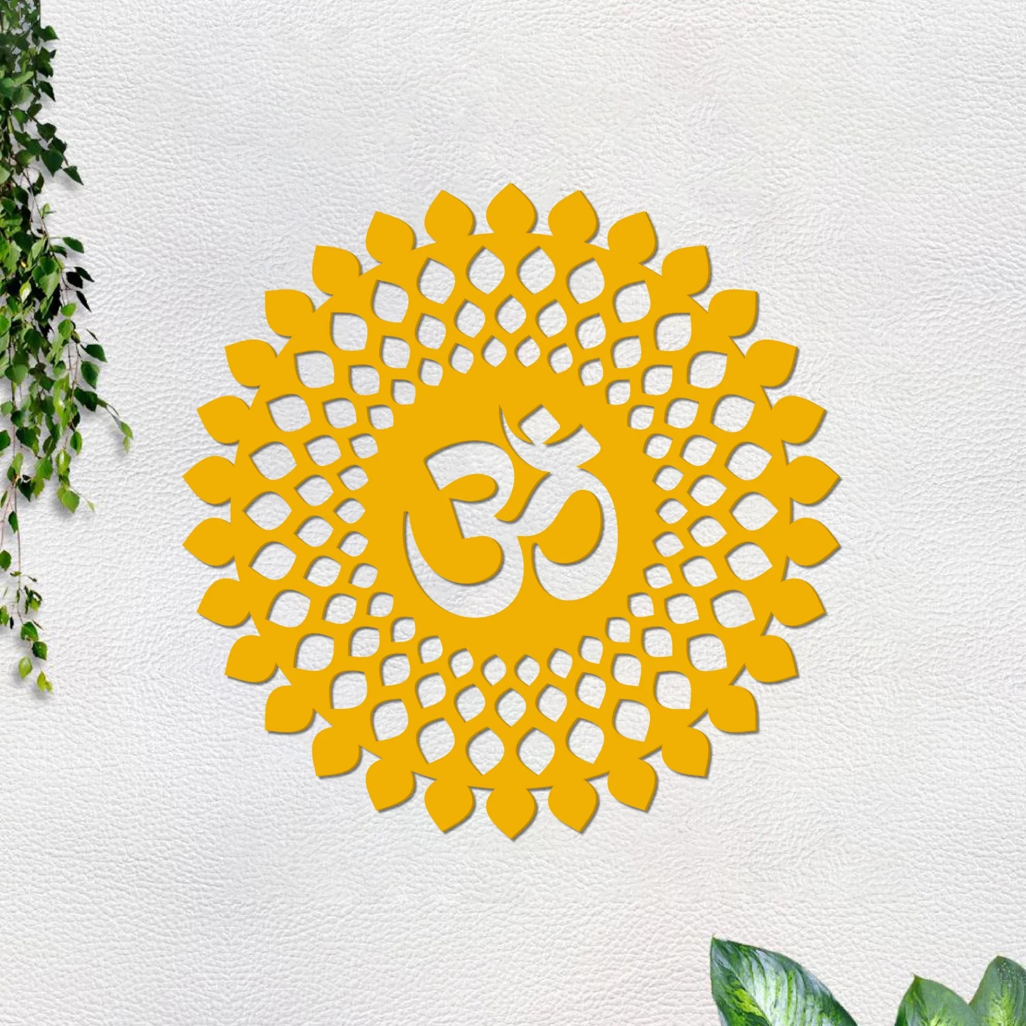 Premium Quality Wooden Wall Hanging Mandala Pattern of OM - Image 4