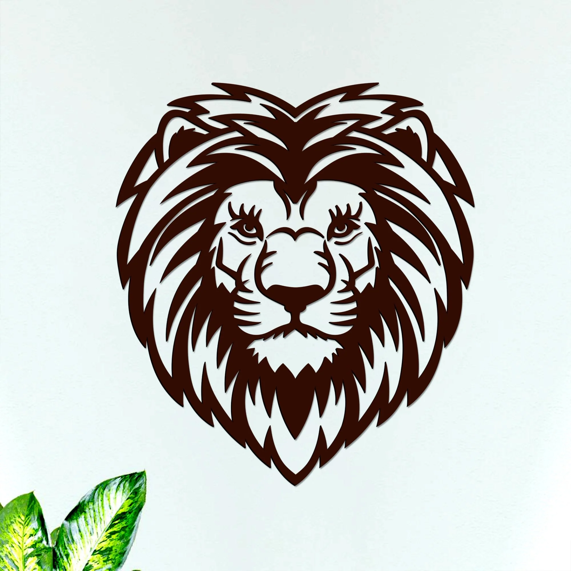 Premium Quality Wooden Wall Hanging of Amazing Lion Head - Image 5