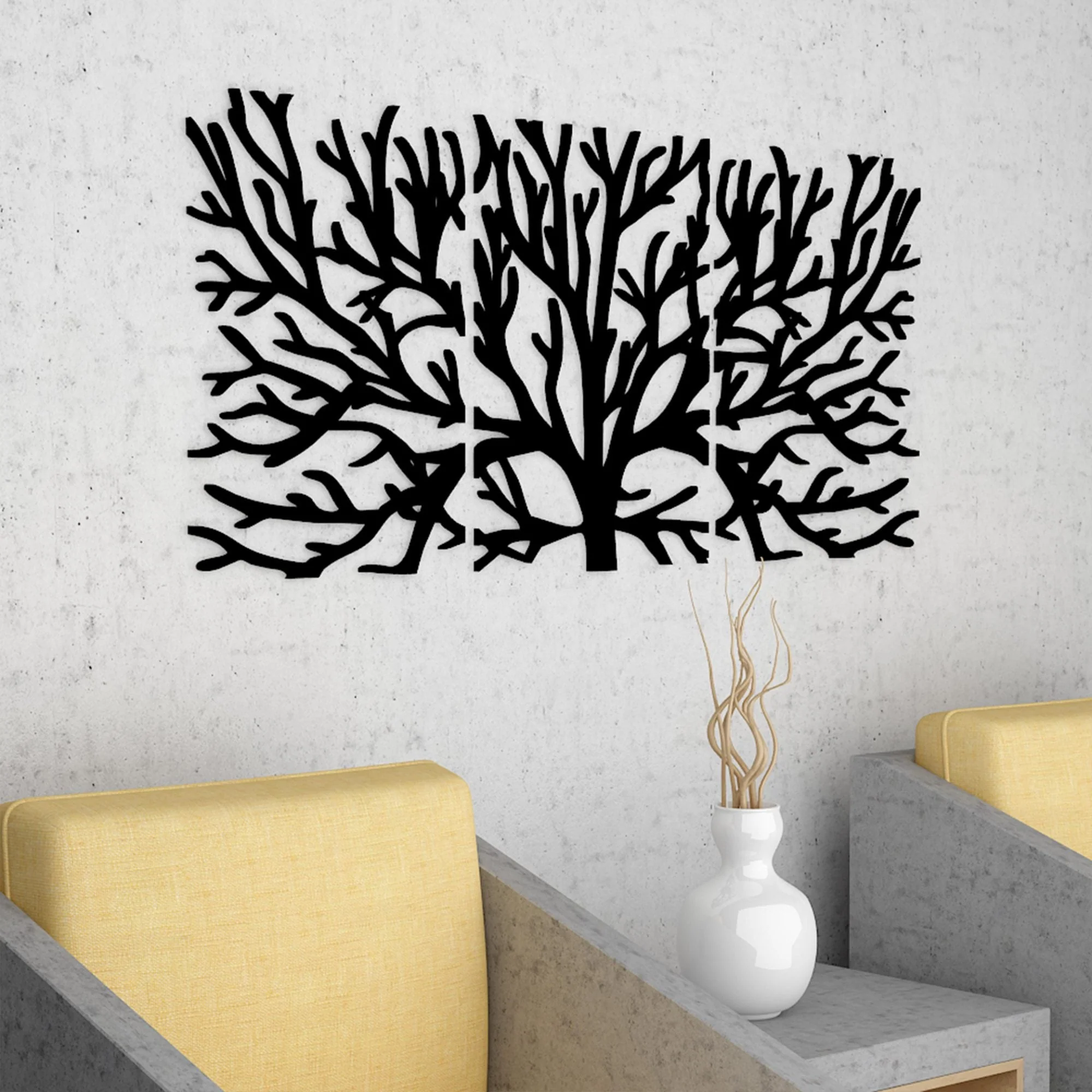 Premium Quality Wooden Wall Hanging of Beautiful Black Color Tree Branches - Image 3