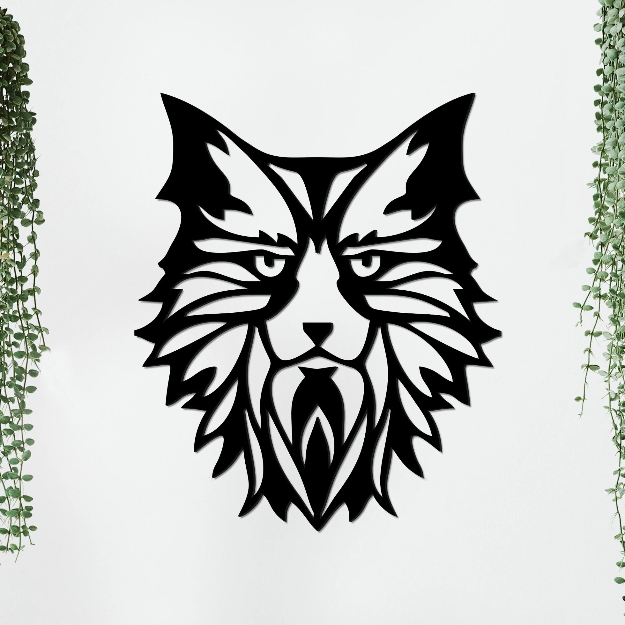 Premium Quality Wooden Wall Hanging of Beautiful Cat in Black - Image 5