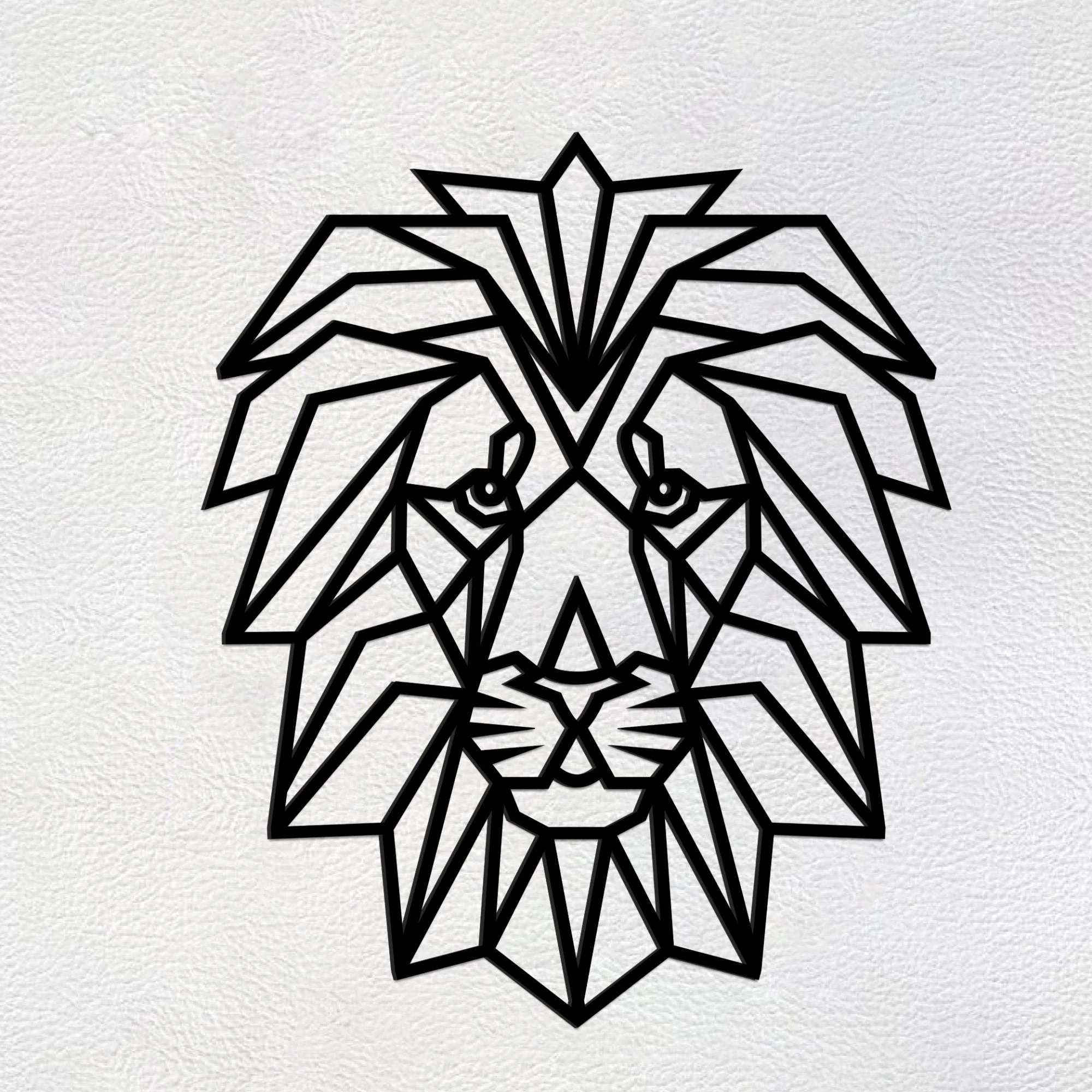 Premium Quality Wooden Wall Hanging of Black Color Lion Head - Image 6