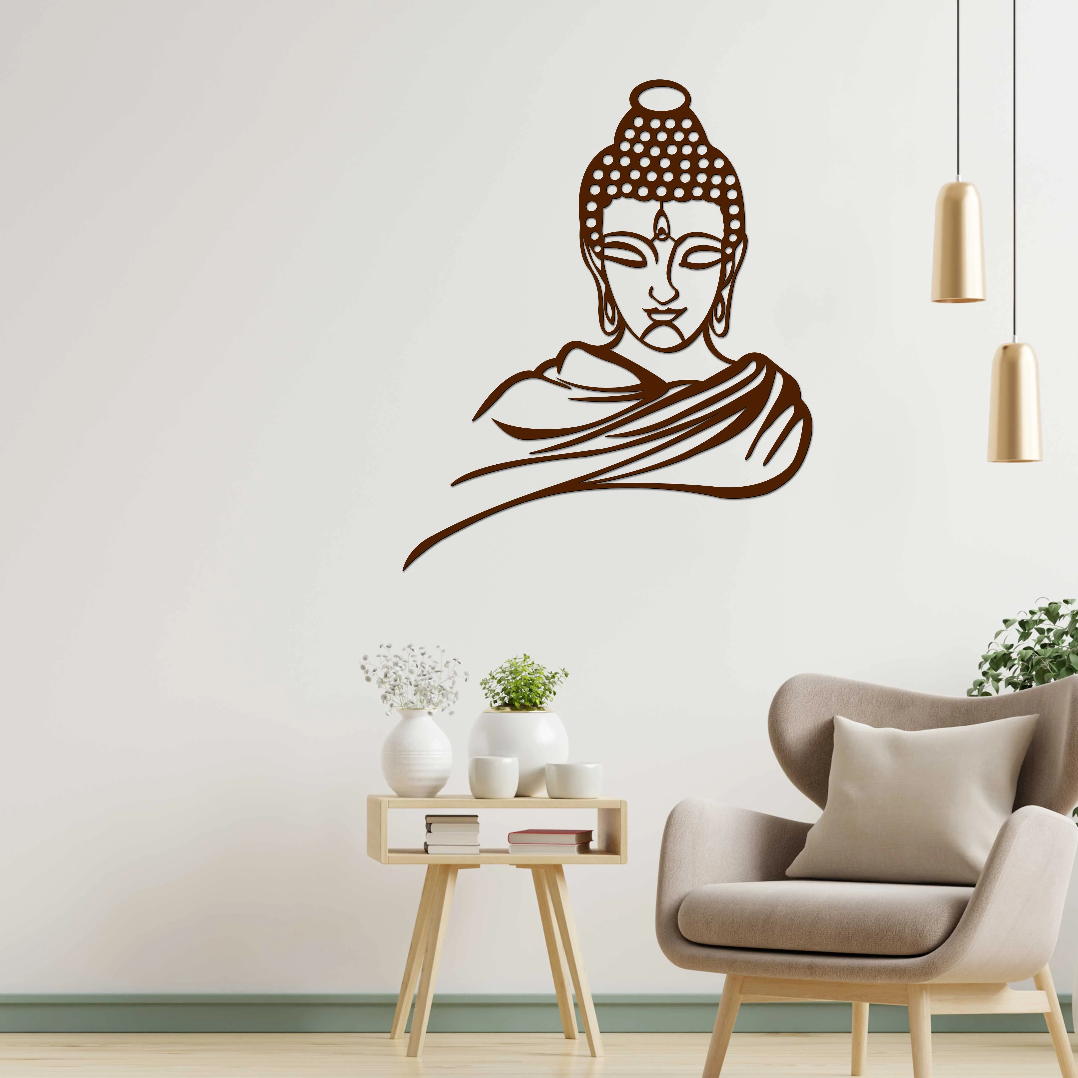 Premium Quality Wooden Wall Hanging of Lord Buddha - Image 3