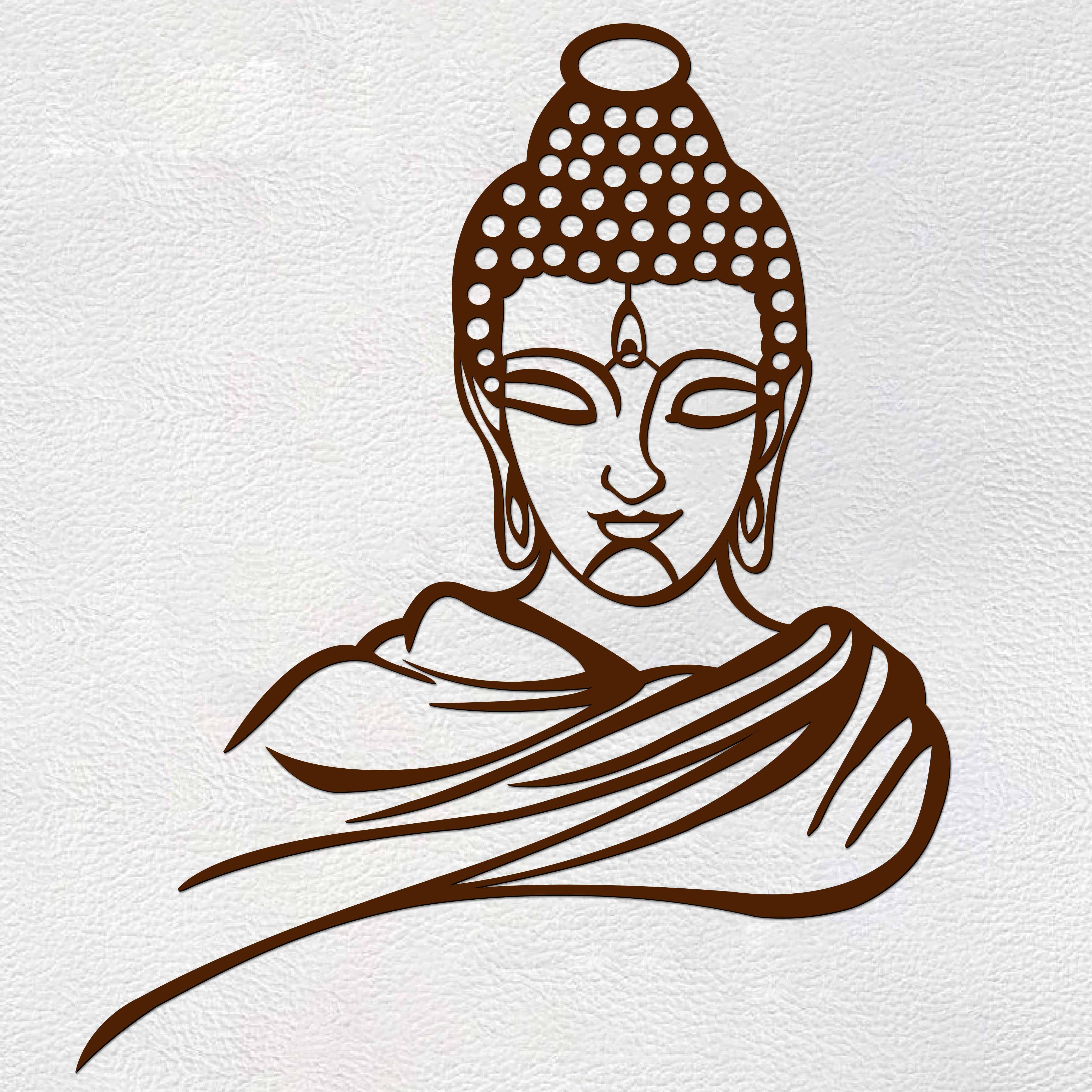 Premium Quality Wooden Wall Hanging of Lord Buddha - Image 5
