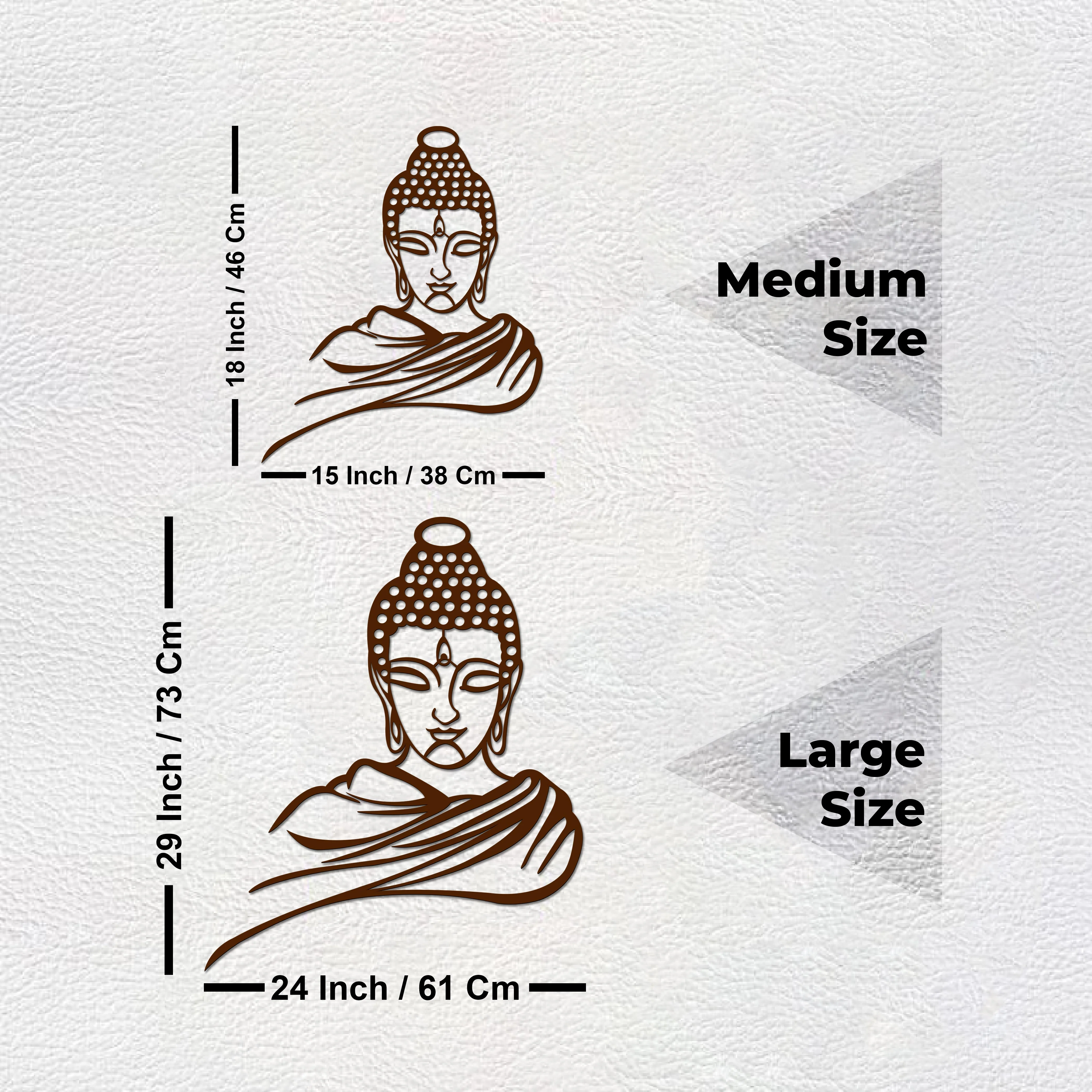 Premium Quality Wooden Wall Hanging of Lord Buddha - Image 6