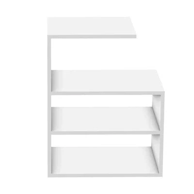 Premium Rectangular Shaped Wooden Wall Shelves with White Finish - Image 2