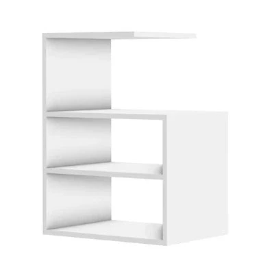 Premium Rectangular Shaped Wooden Wall Shelves with White Finish - Image 3