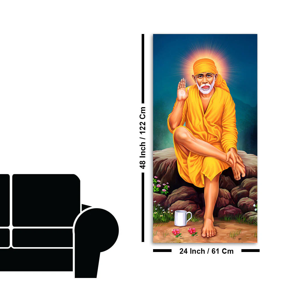 Premium Shirdi Sai Baba Canvas Wall Painting - Image 7