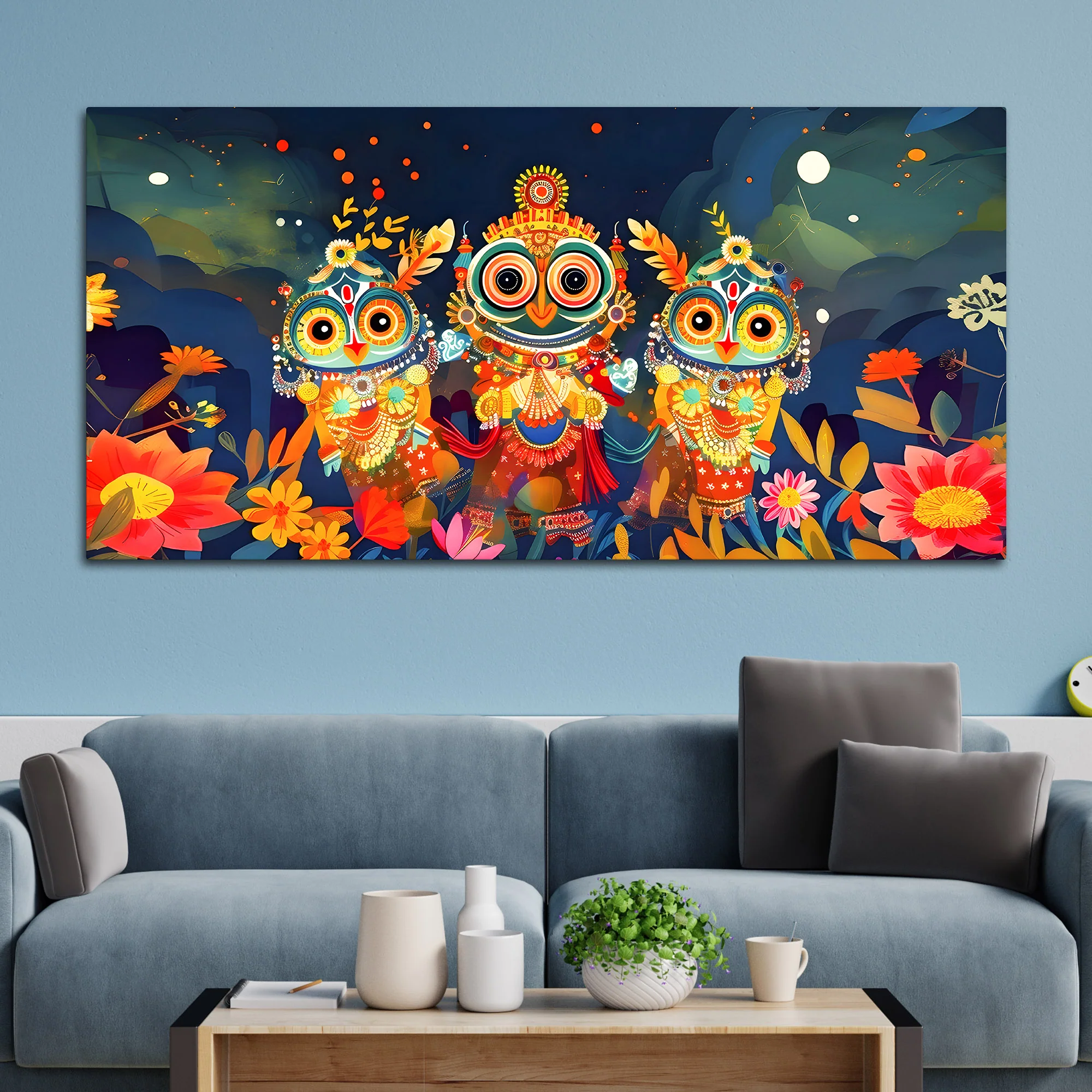 Premium Shree Jagannath Wall Art Canvas Painting - Image 3