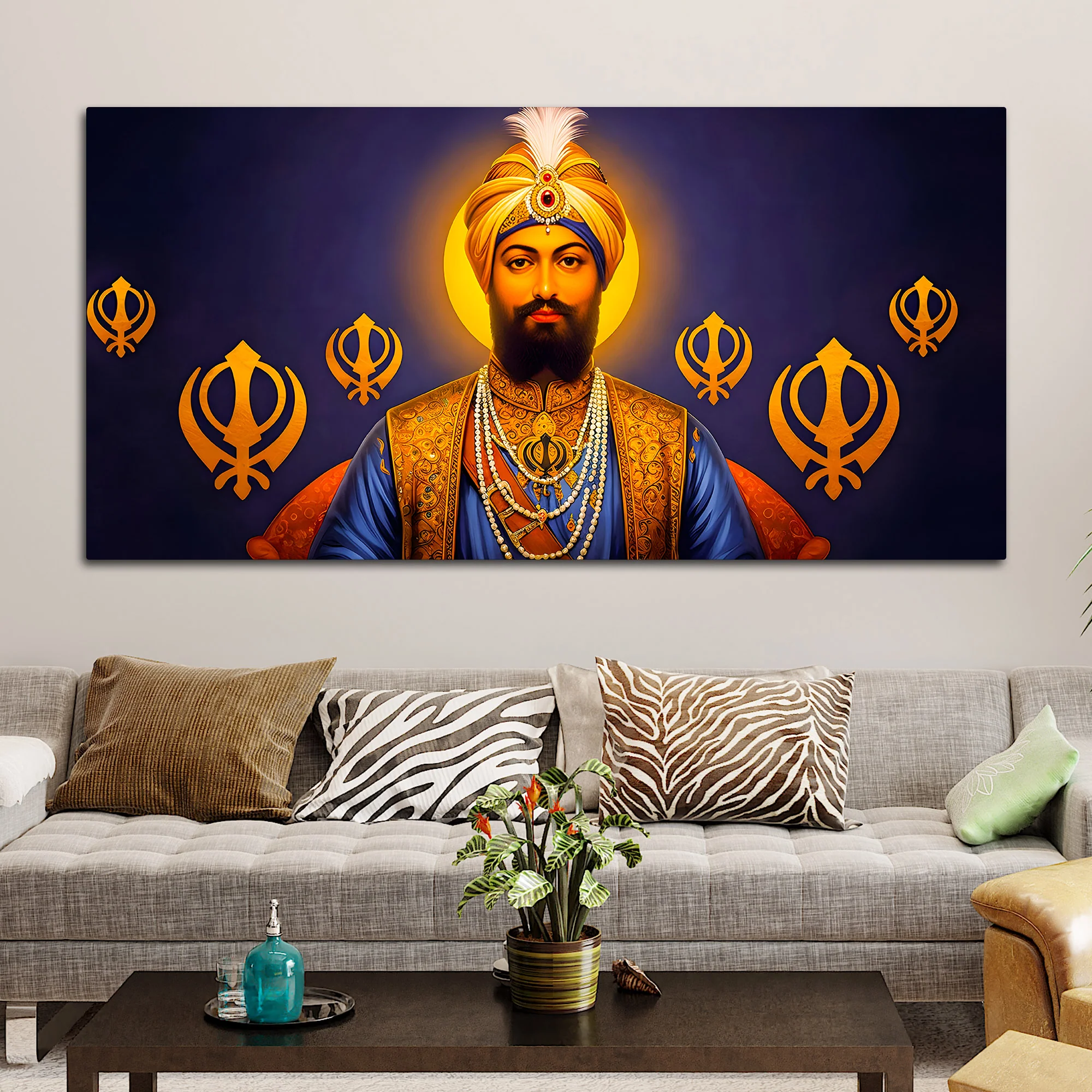 Premium Sikh Guru Wall Painting for Home & Office - Image 3