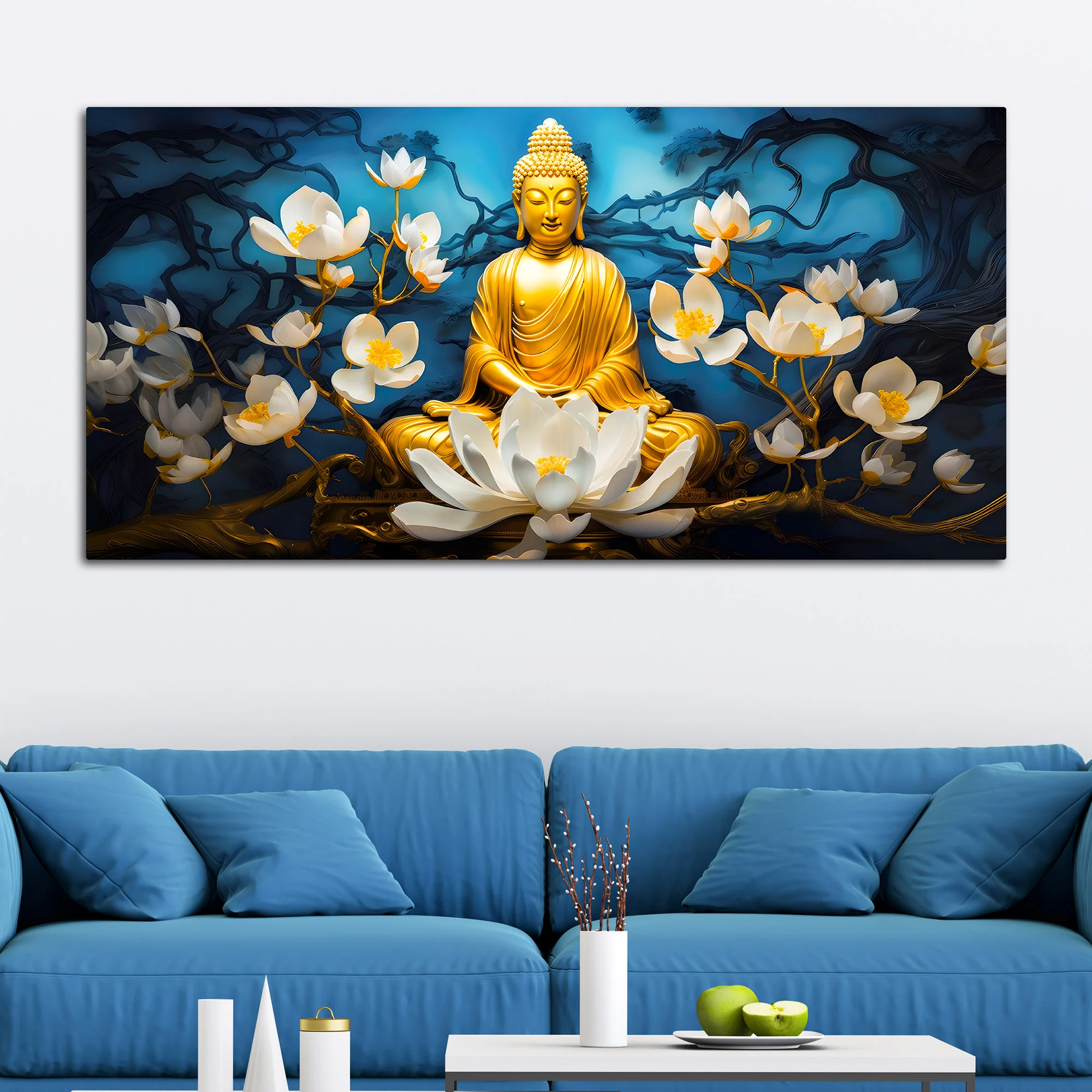 Premium Spiritual Buddha Canvas Painting for Home Décor - Image 3