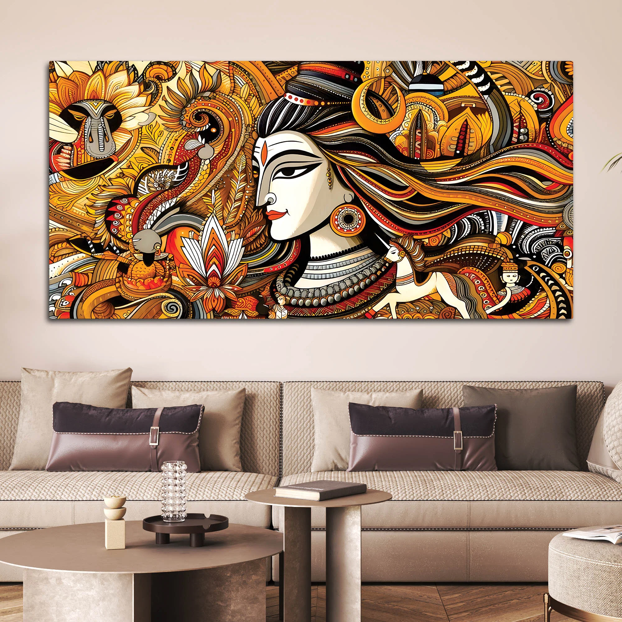 Premium Spiritual Lord Shiva Painting for Modern Home Walls - Image 3