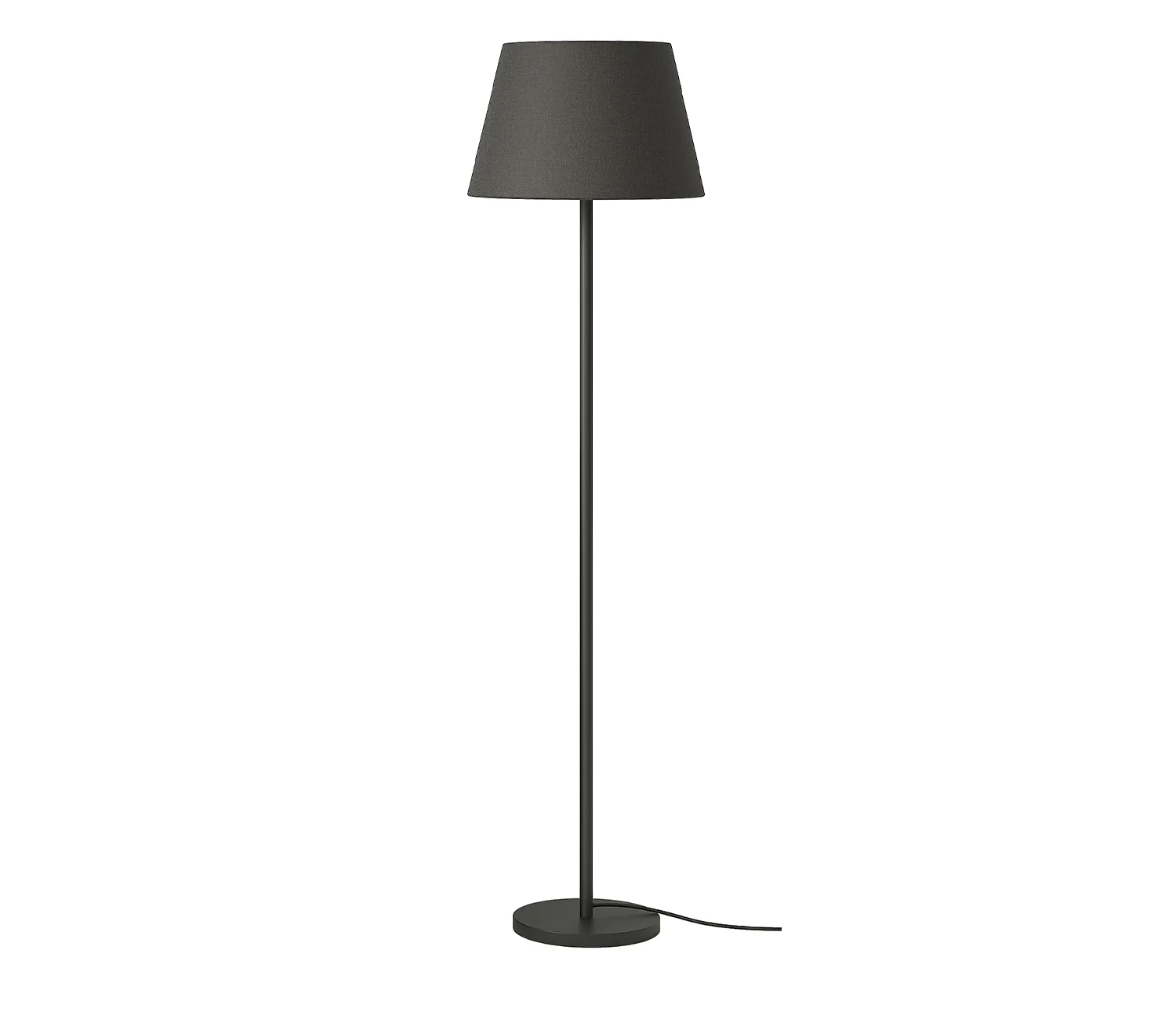 Premium Standing Modern Black Floor Lamp with Black Metal Shade - Image 3