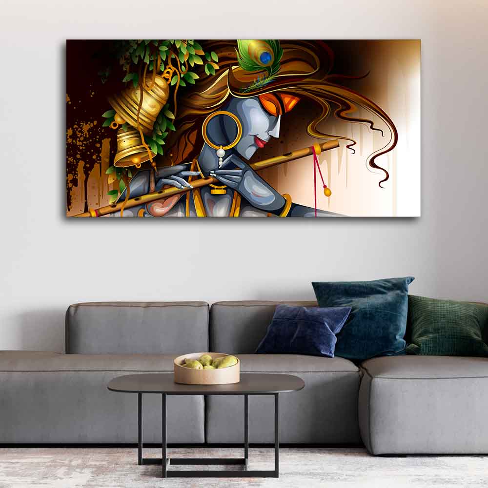 Premium Wall Canvas Painting of Lord Krishna - Image 4
