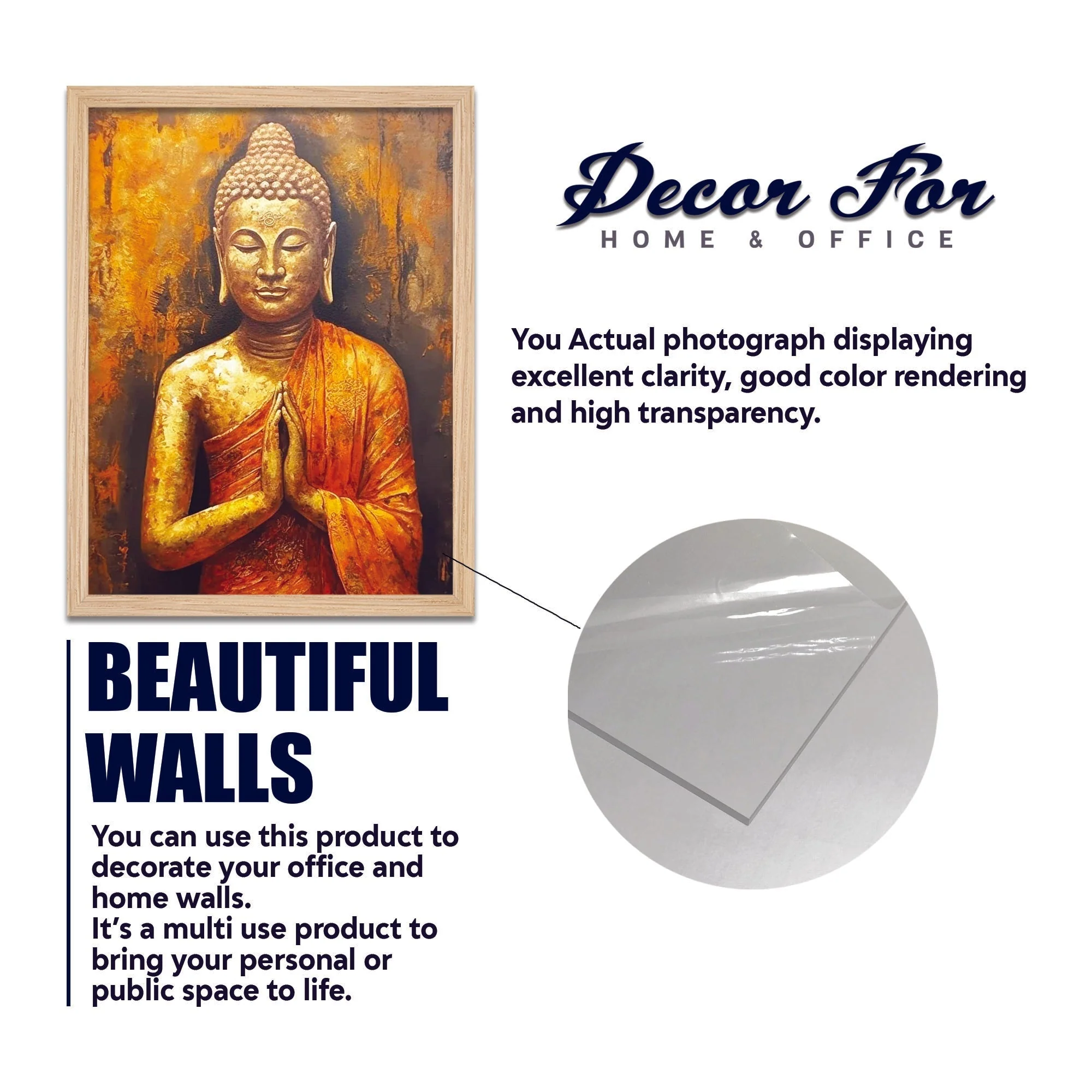 Premium Wall Frame Painting of Spiritual God Buddha Set of Four - Image 5
