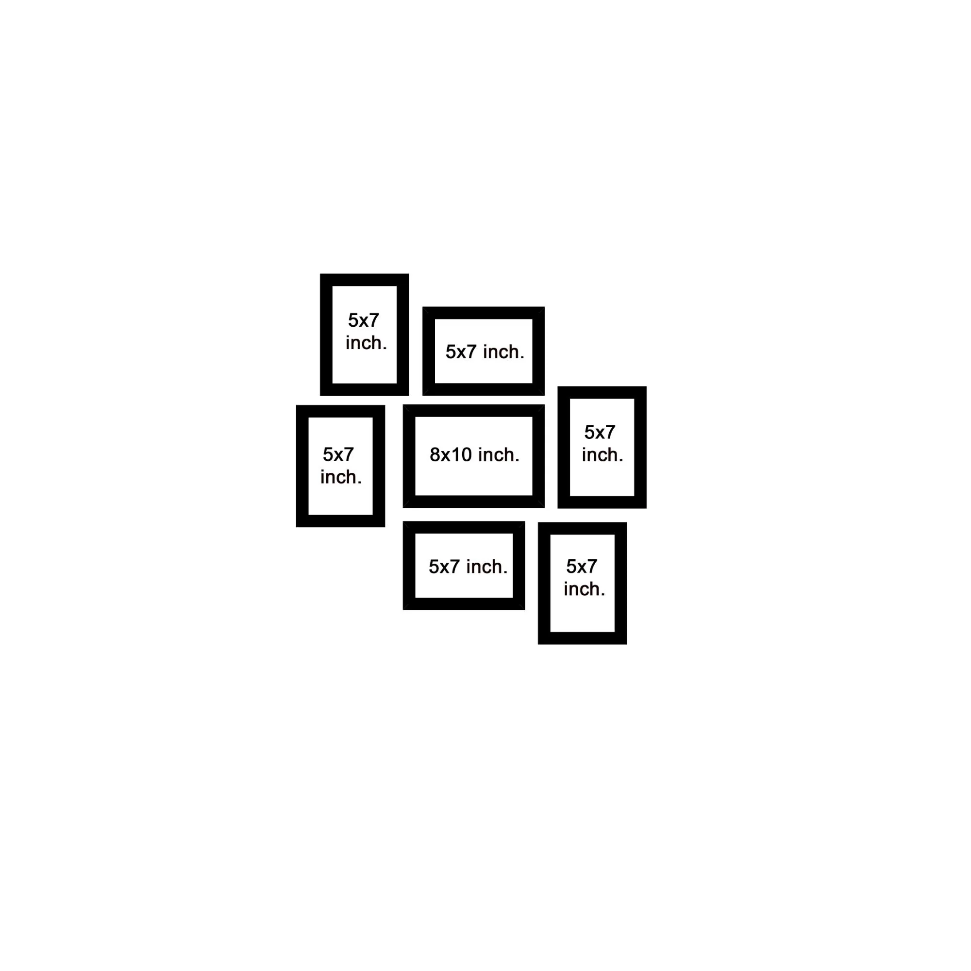 Premium Wall Hanging Photo Frame Set of Seven - Image 7