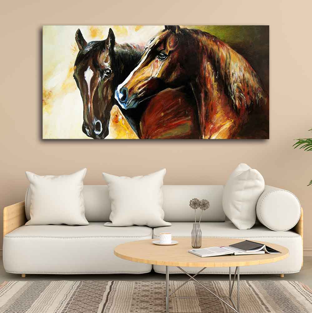 Premium Wall Painting of A Pair of Horses - Image 3