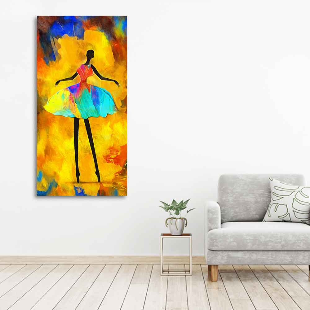 Premium Wall Painting of African Girl Ballerina Dancing - Image 3