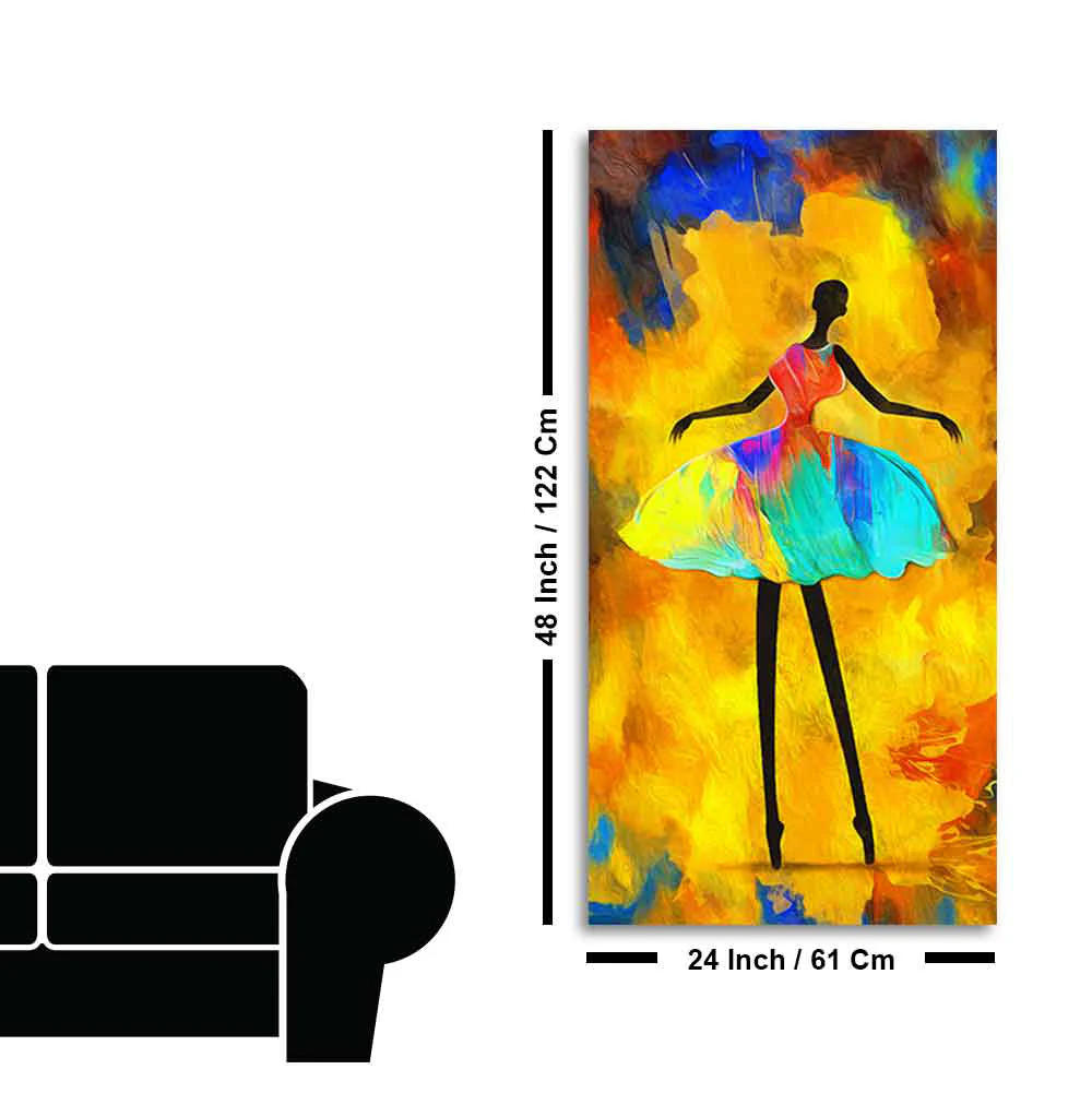 Premium Wall Painting of African Girl Ballerina Dancing - Image 9