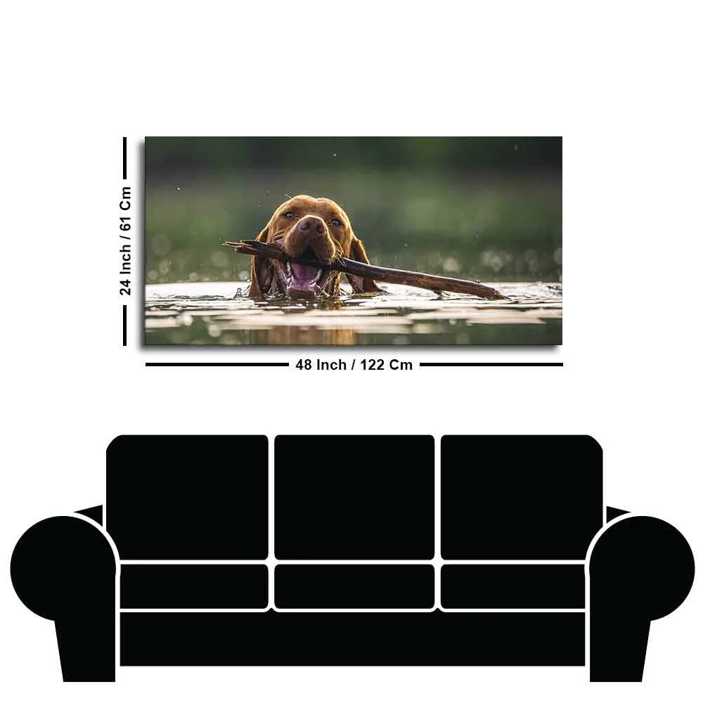 Premium Wall Painting of Dog Swimming - Image 7