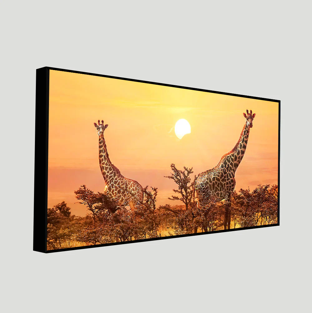 Premium Wall Painting of Giraffes in Sunset - Image 5