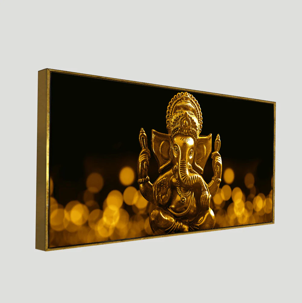 Premium Wall Painting of Golden Lord Ganesha - Image 5