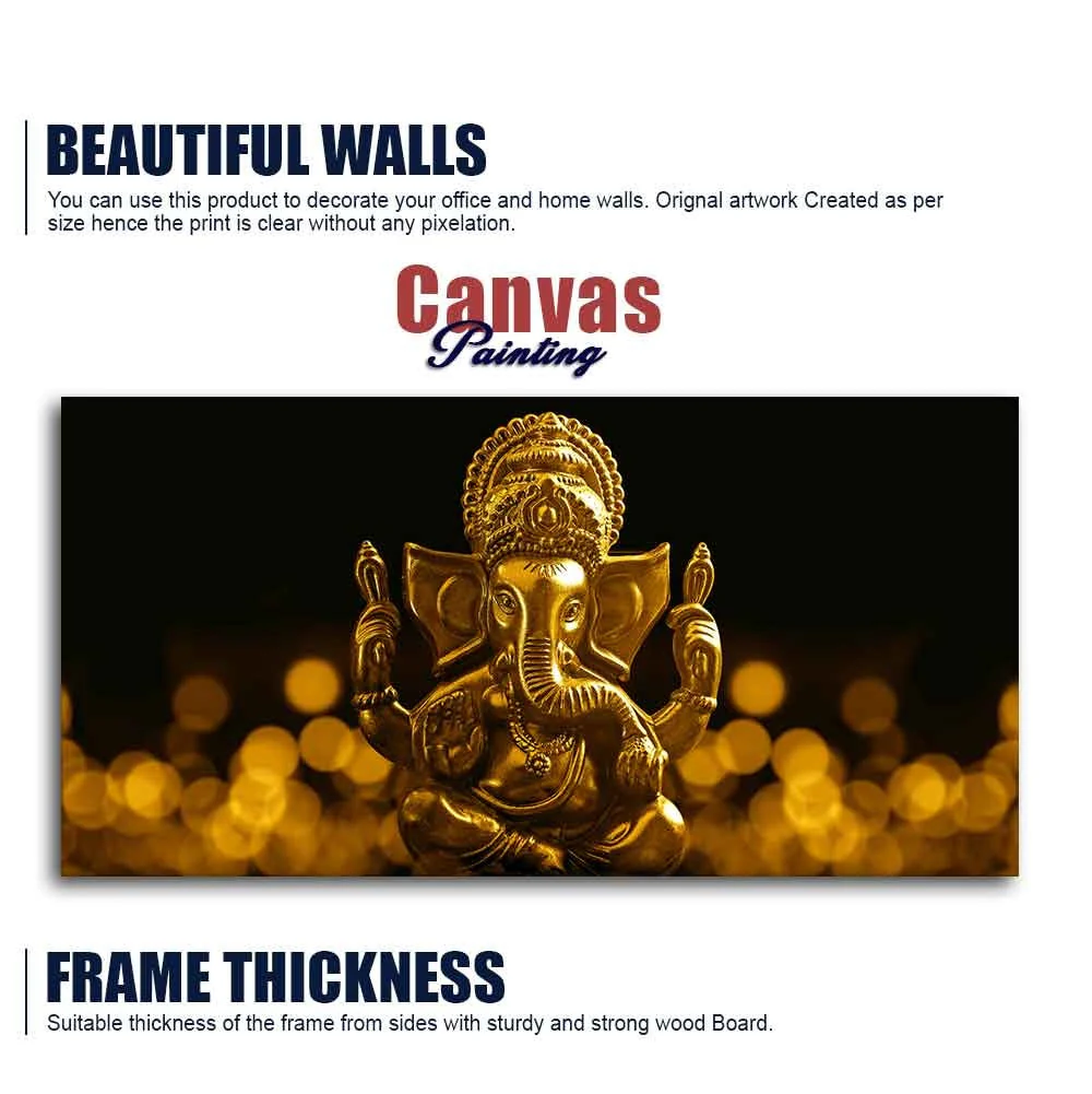 Premium Wall Painting of Golden Lord Ganesha - Image 6