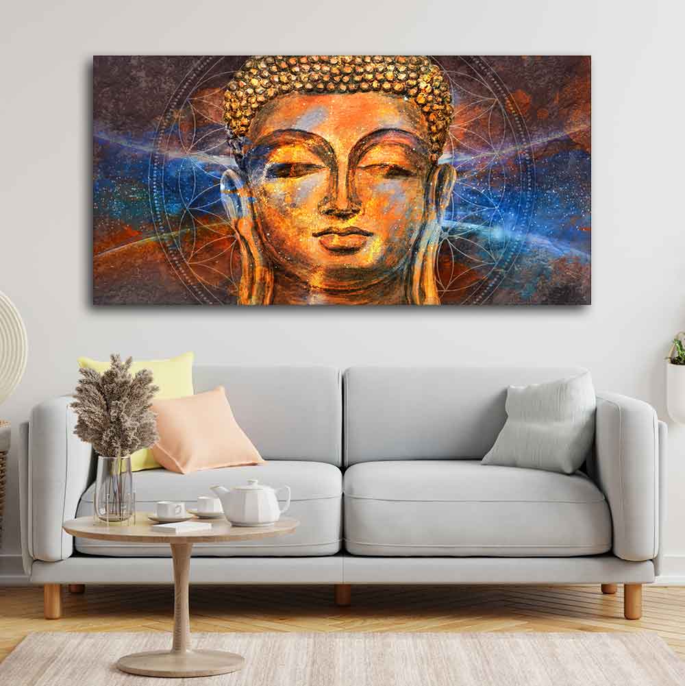 Premium Wall Painting of Peaceful Lord Buddha - Image 4