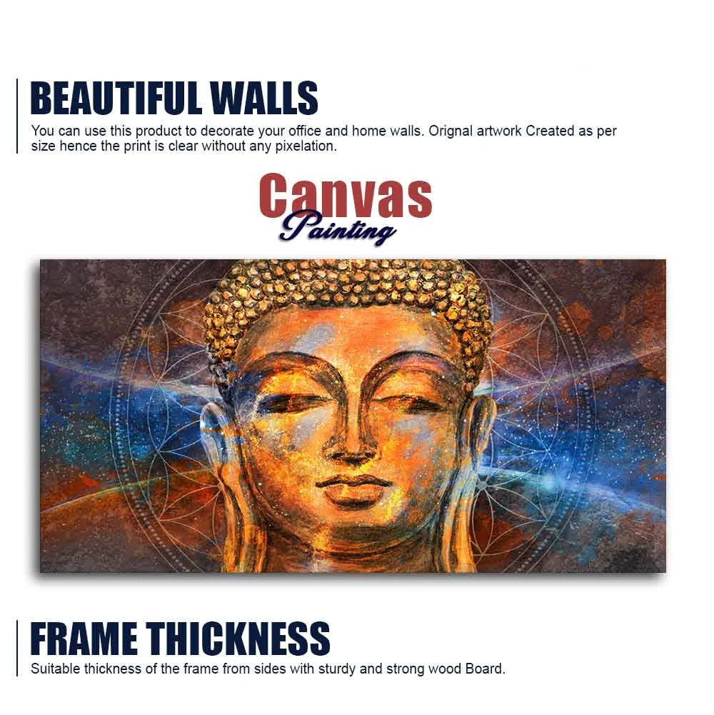 Premium Wall Painting of Peaceful Lord Buddha - Image 6