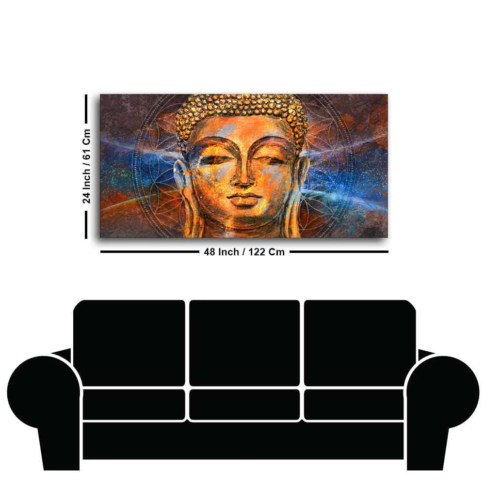 Premium Wall Painting of Peaceful Lord Buddha - Image 7