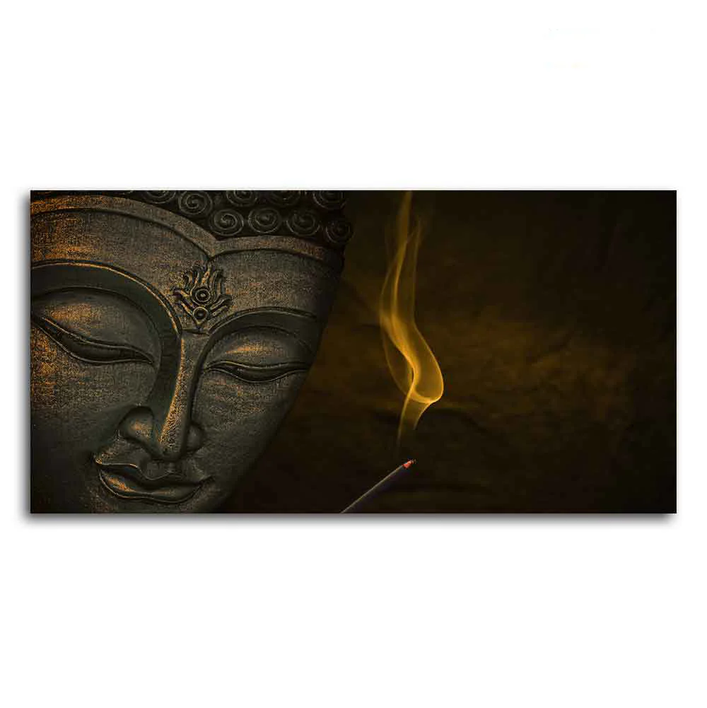 Premium Wall Painting of Peaceful Lord Buddha Sculpture - Image 4