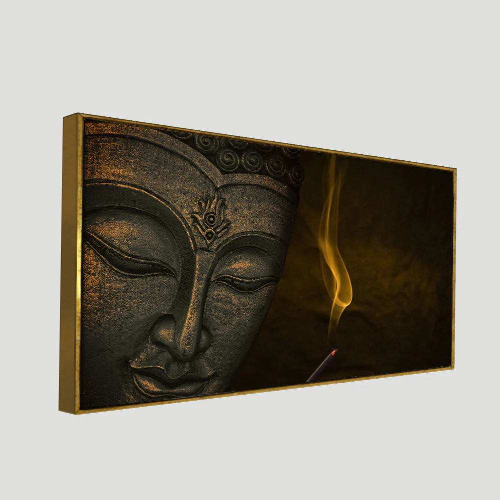 Premium Wall Painting of Peaceful Lord Buddha Sculpture - Image 5