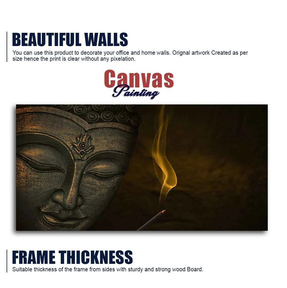 Premium Wall Painting of Peaceful Lord Buddha Sculpture - Image 6