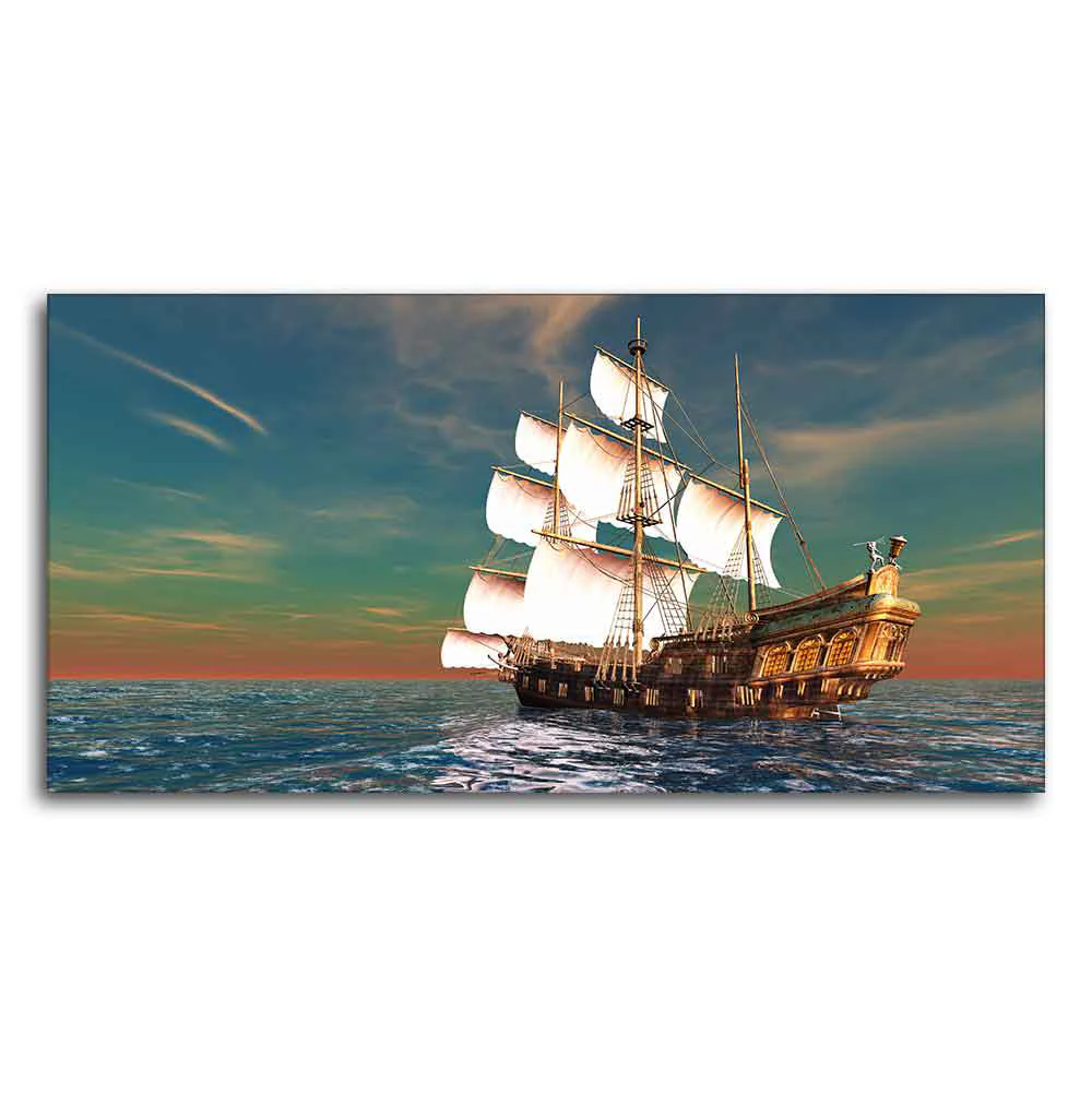Premium Wall Painting of Ship on the Ocean - Image 4