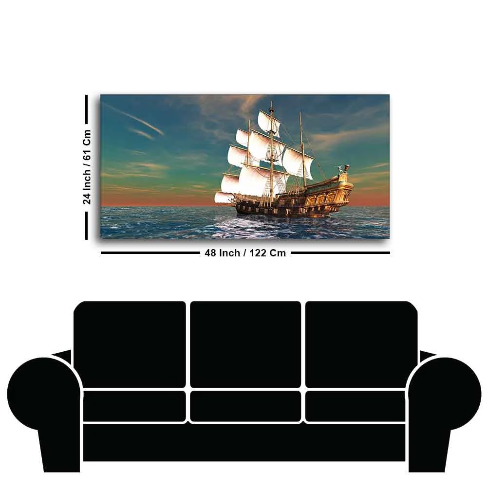 Premium Wall Painting of Ship on the Ocean - Image 7