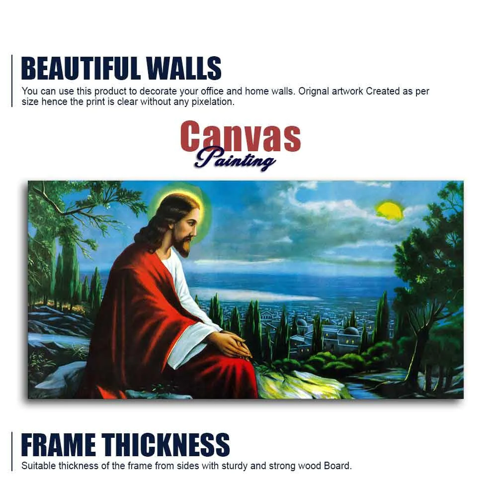 Premium Wall Painting of The prayer of Jesus Christ on the background of Jerusalem - Image 6