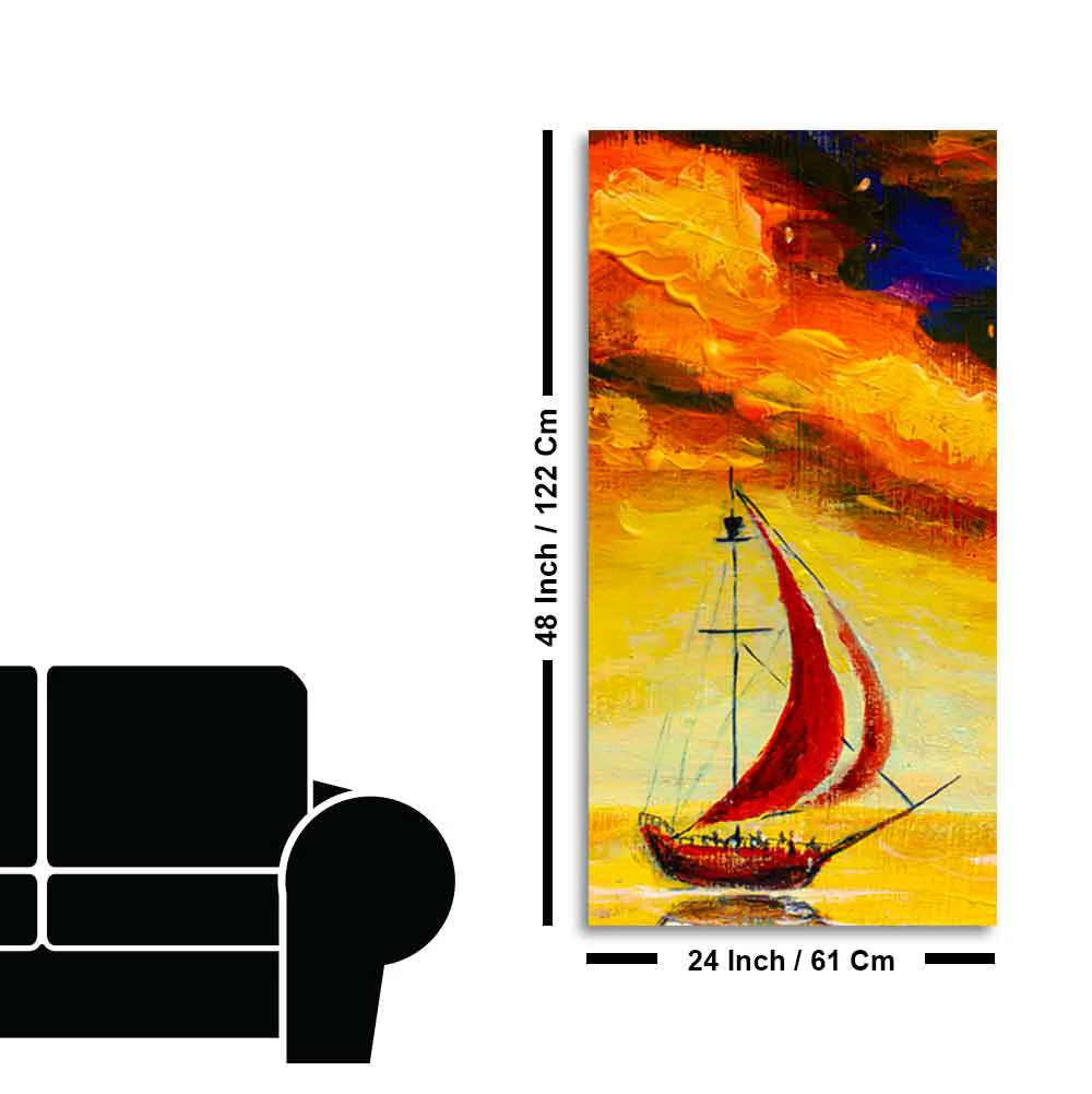 Premium Wall Painting of The Sailing Boat in Sea - Image 9