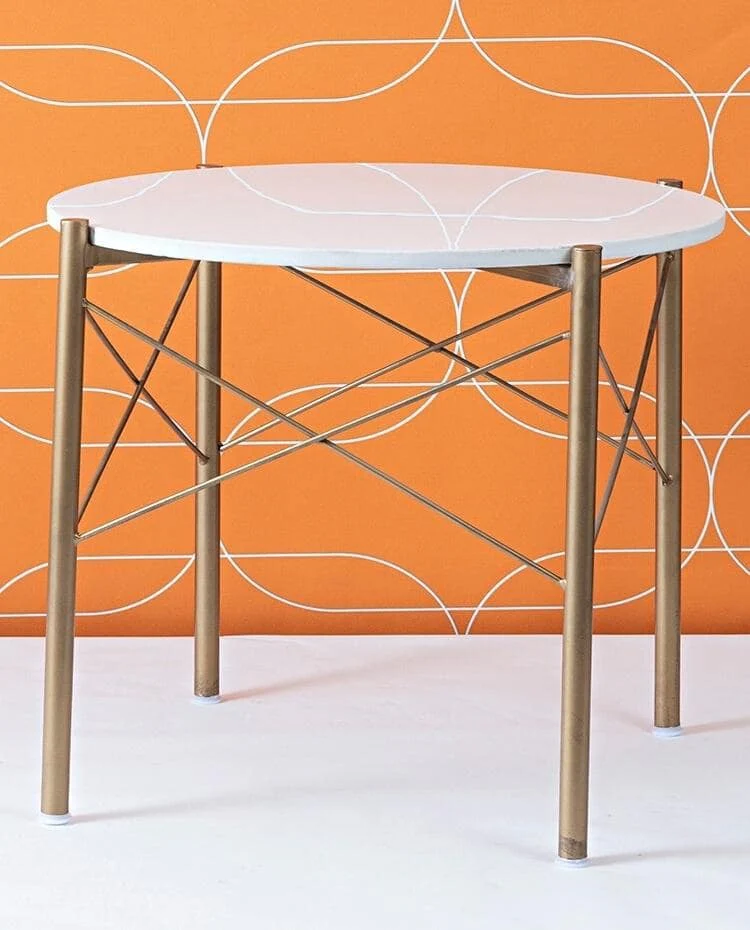 Premium White Marble Round Shape Center Table - Image 4