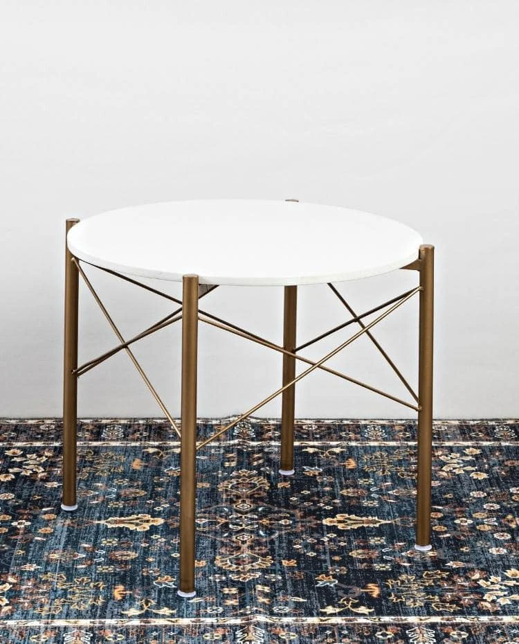 Premium White Marble Round Shape Center Table - Image 5