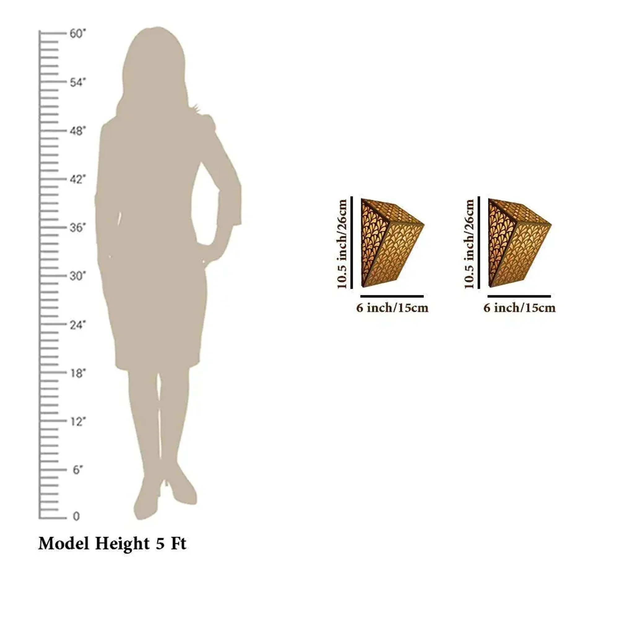 Premium Wooden Wall Lamp / Pendant Light / Modern Lamp Set Of 2 Pc - Image 4