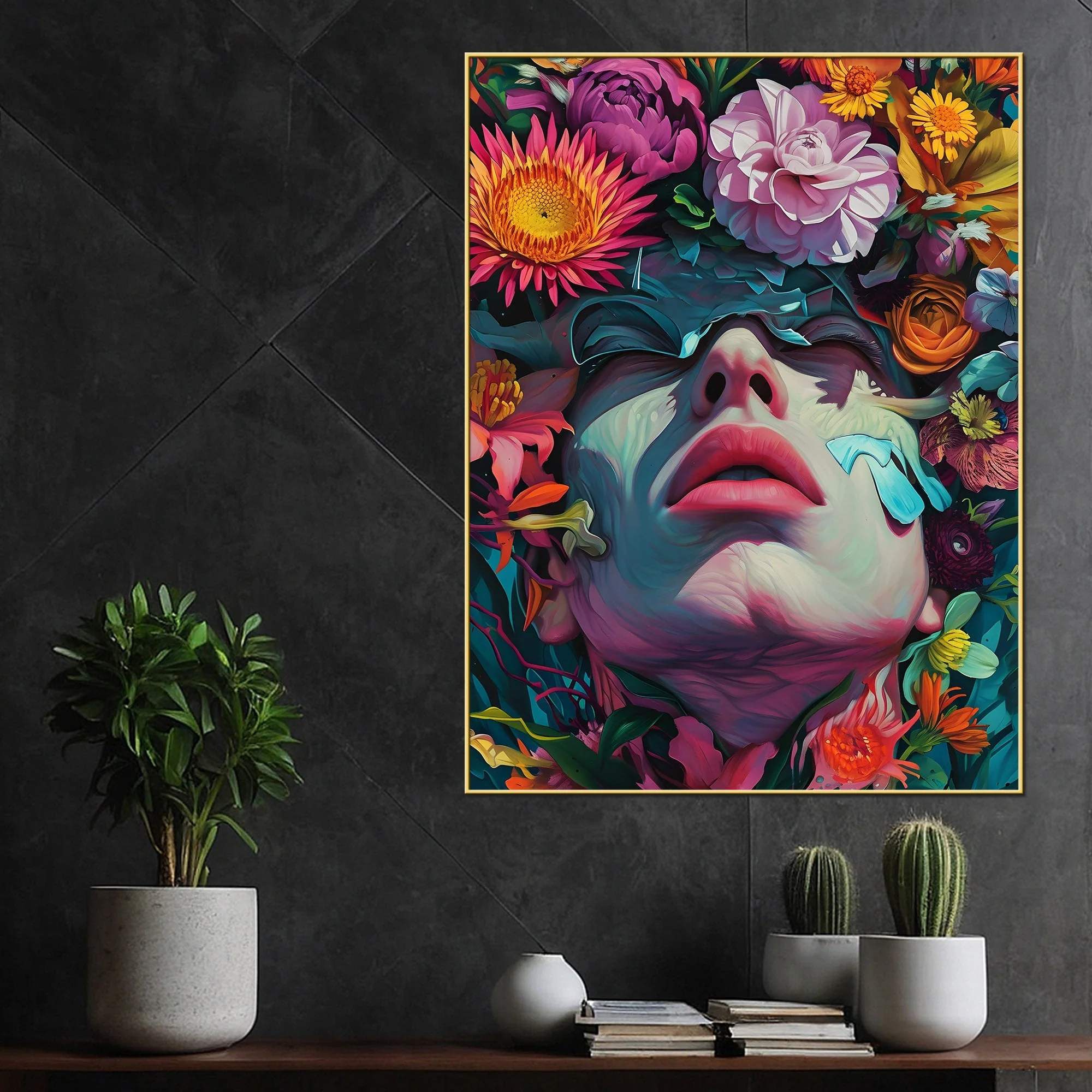 Queen Of Heavenly Garden Cotton Canvas Wall Painting - Image 2