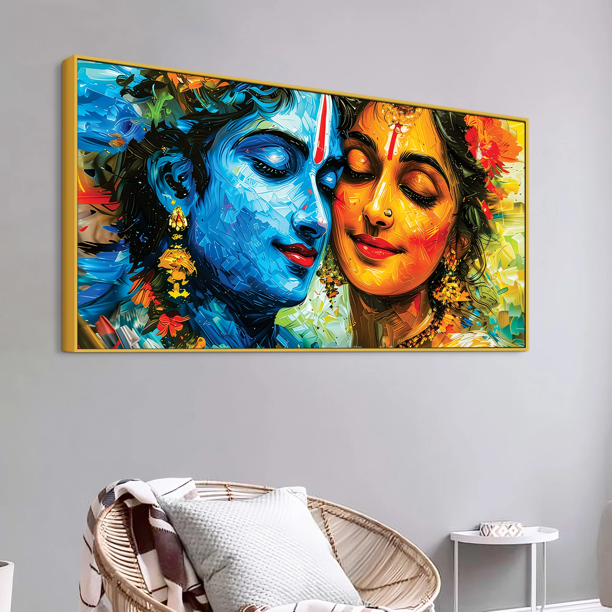 Radha Krishna Canvas Wall Painting for Home & Living Room - Image 5