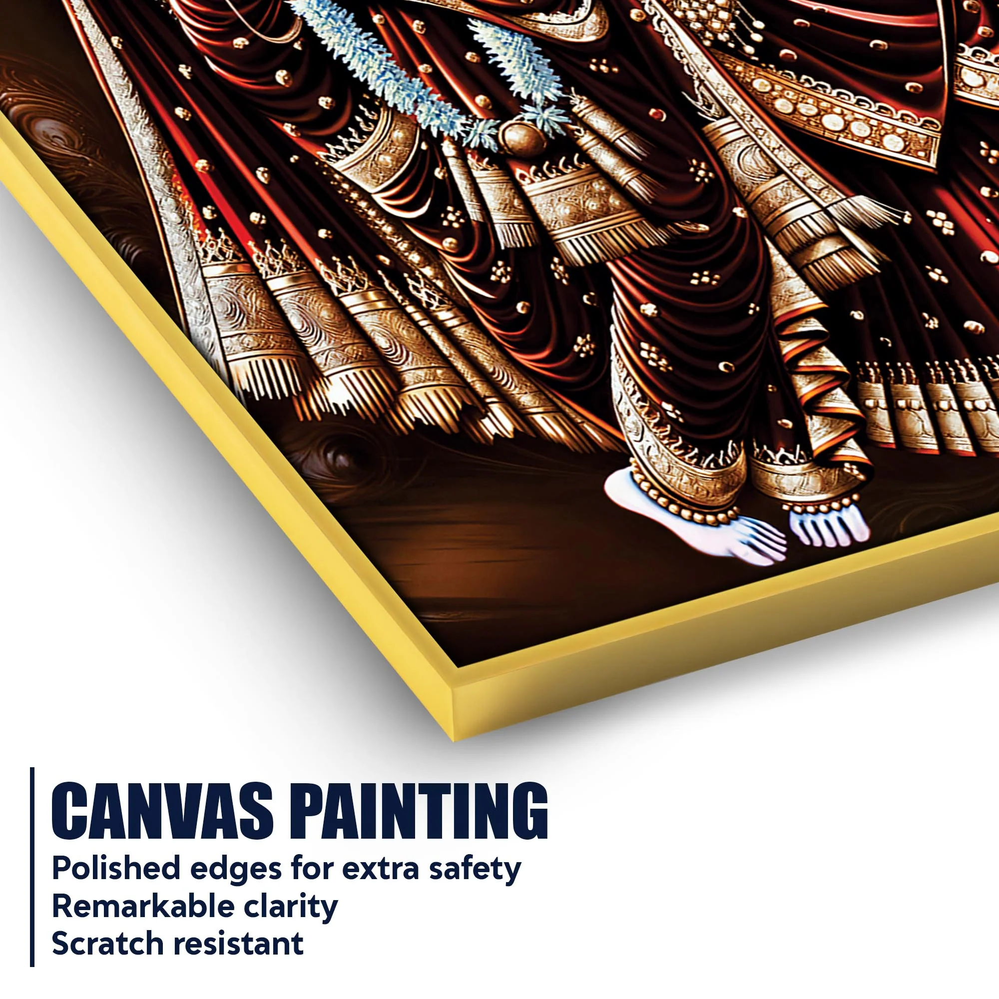 Radha Krishna Devotional Painting | Hindu Religious Décor - Image 4