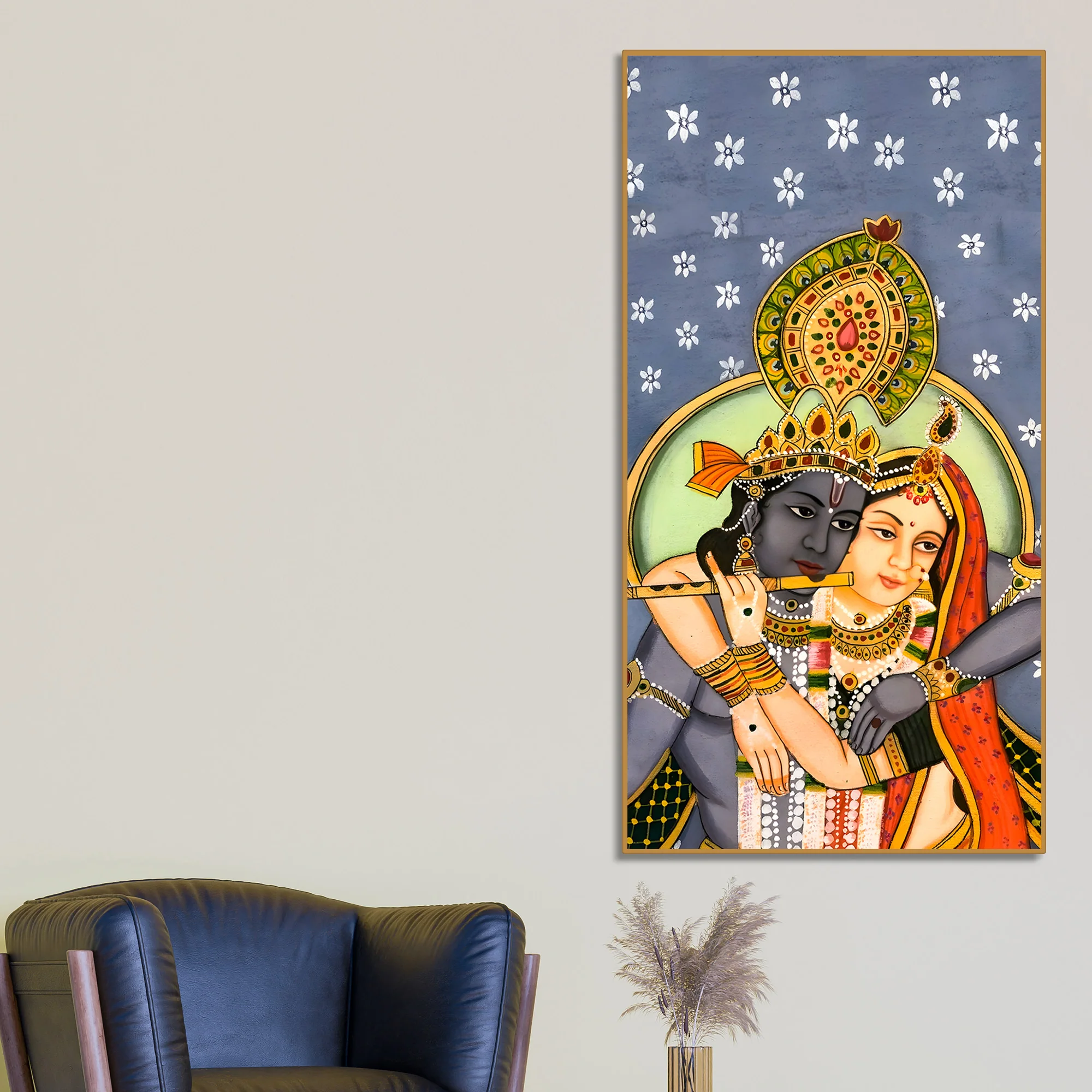Radha Krishna Divine Canvas Wall Painting | Premium Home Decor Painting - Image 2