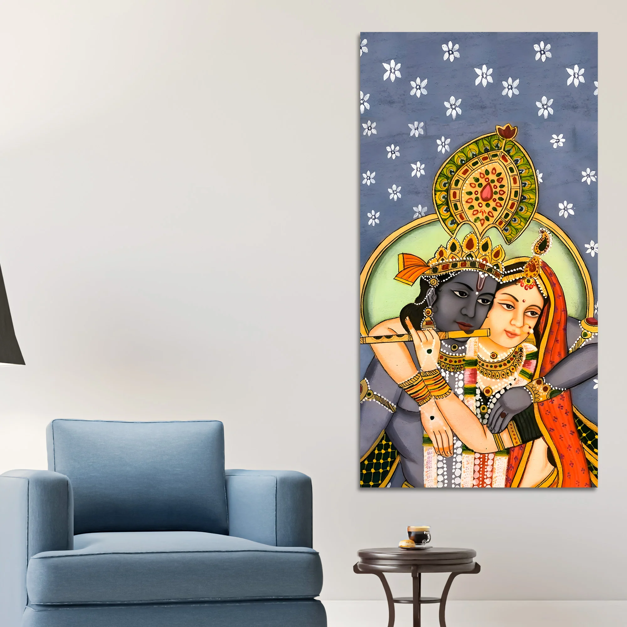 Radha Krishna Divine Canvas Wall Painting | Premium Home Decor Painting - Image 3