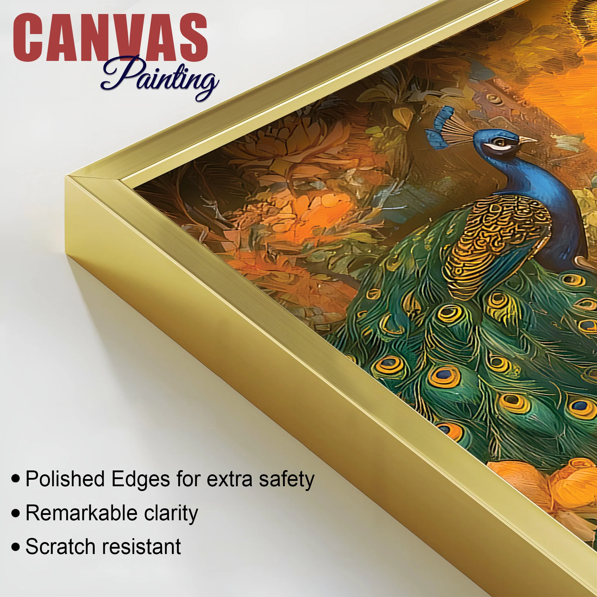 Radha Krishna Divine Peacock Theme Painting - Image 6