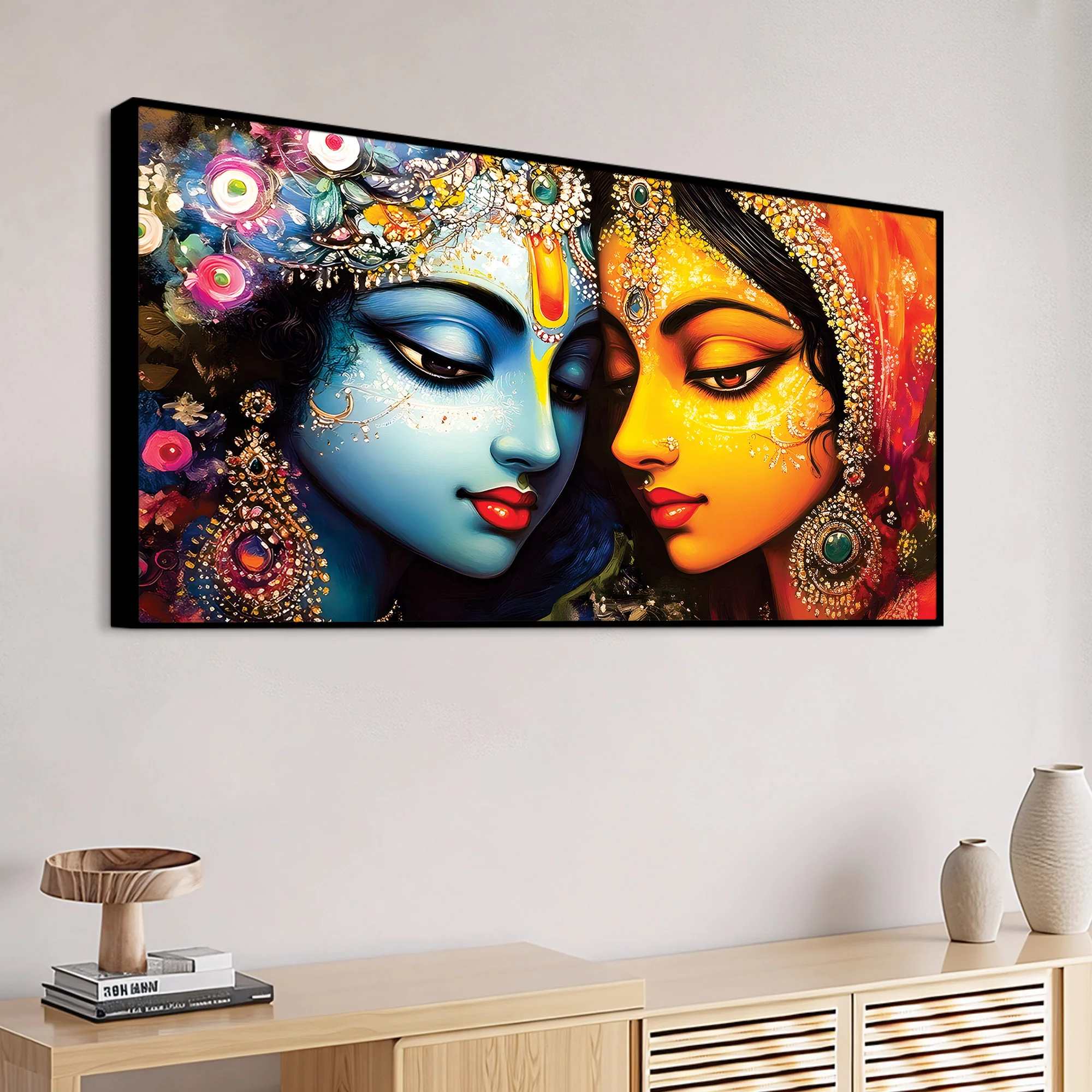 Radha Krishna Premium Spiritual Canvas Painting for Home Decor - Image 5