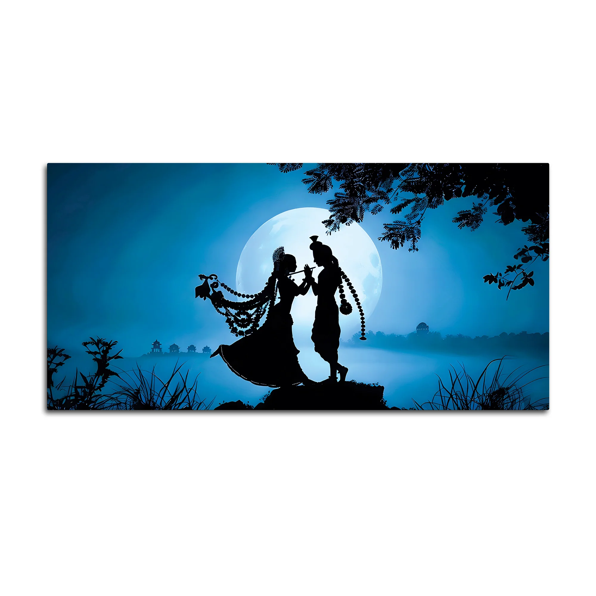 Radha Krishna Spiritual Canvas Painting for Home Decoration - Image 4